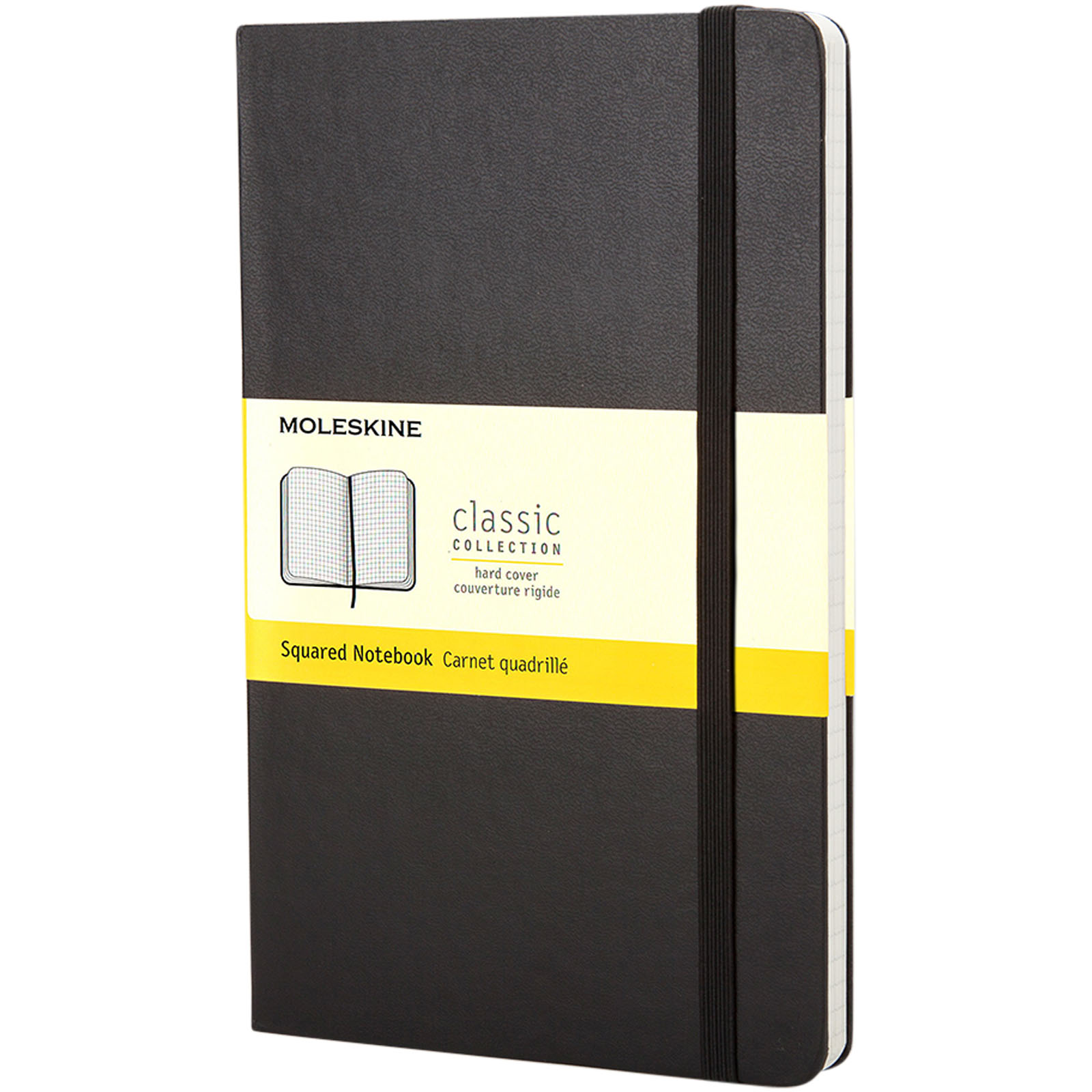 Blocco note con copertina rigida - a quadretti Moleskine Classic PK Nero