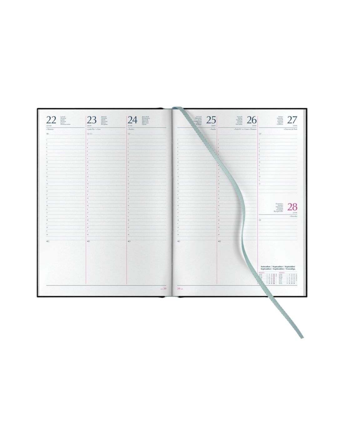 table planner large weekly interior