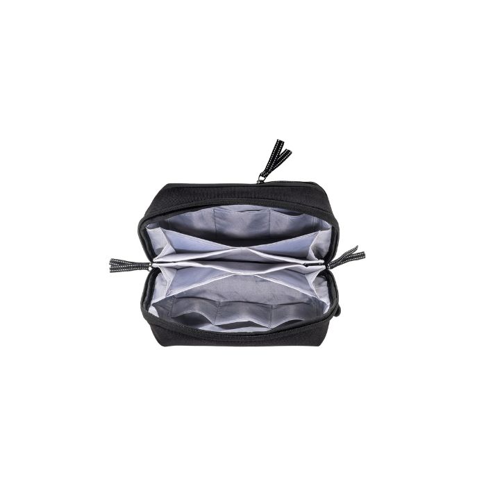 borsetta nera laterale aperta