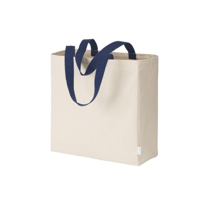 shopper cotone riciclato blu