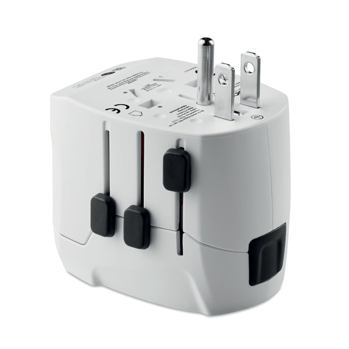 PRO Light 2x USB. 3-pole Bianco item picture side