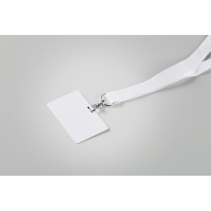 Badge con lanyard 54 x 86 mm Bianco item detail picture