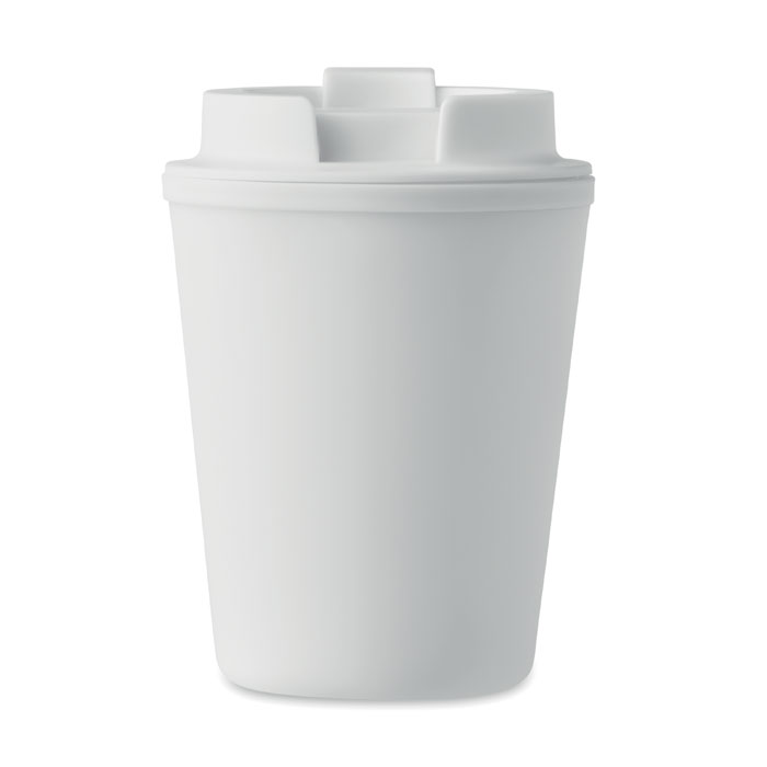 Recycled PP tumbler 300 ml Bianco item picture back