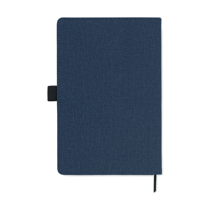 A5 notebook PU front pocket Blu item picture back