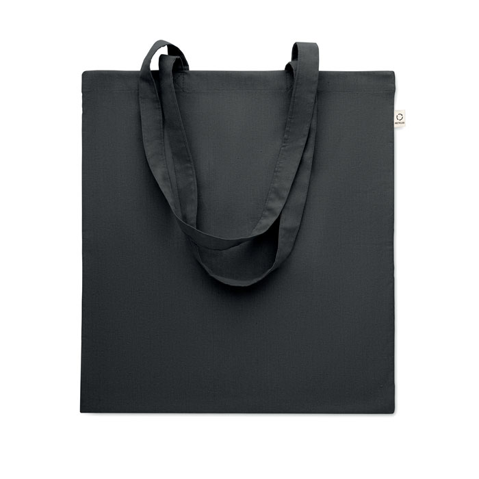 Recycled cotton shopping bag Nero item picture front