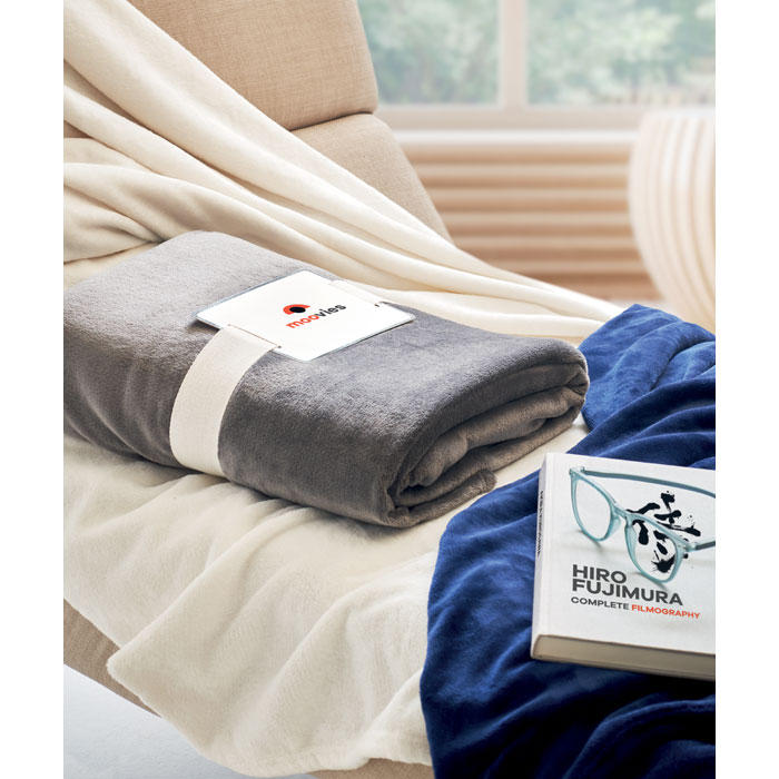 RPET fleece blanket 280 gr/m² Grigio Pietra item ambiant picture