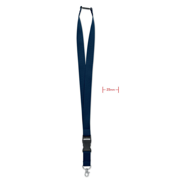 Lanyard with metal hook 25mm Blu item picture front