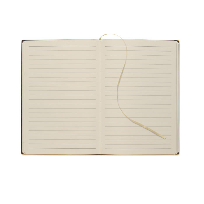 Notebook A5 in PU fumé Beige item picture open