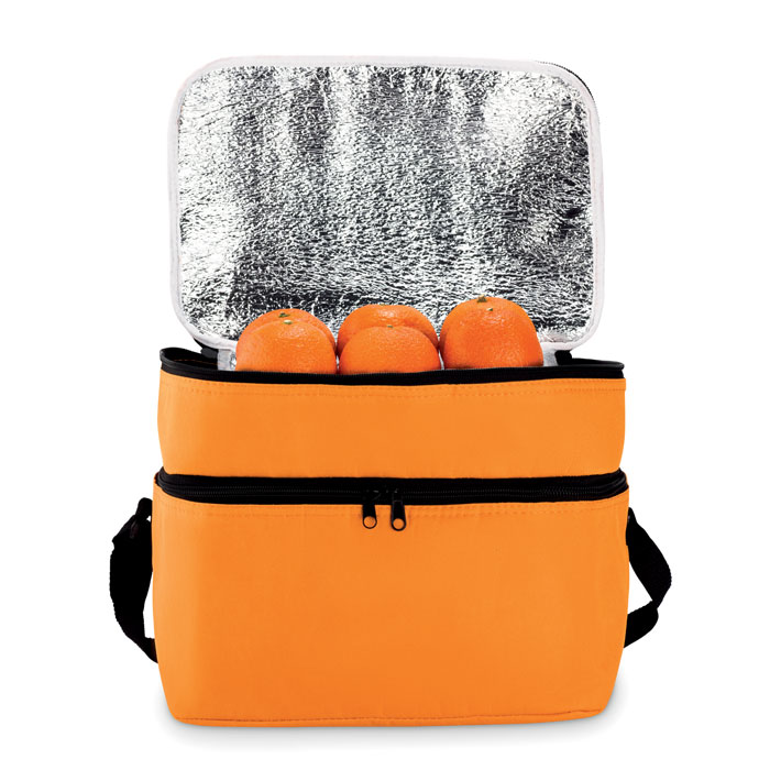 Cooler bag with 2 compartments Arancio item picture side