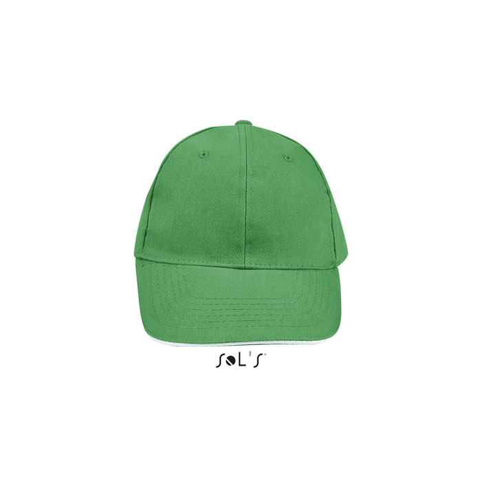 BUFFALO SIX PANEL CAP Kelly Green/White item picture front