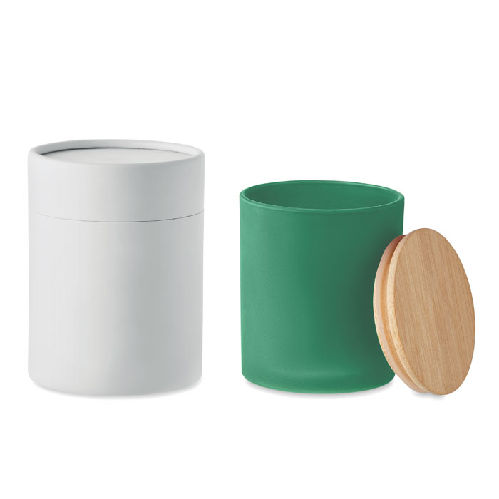 Candela di cera vegetale 280 g Verde item detail picture