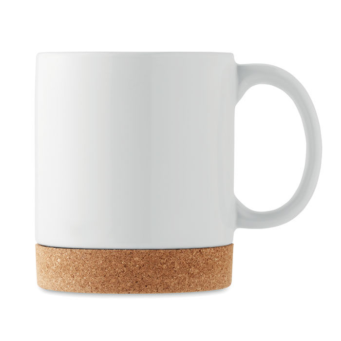 Ceramic cork mug 280 ml Bianco item picture side