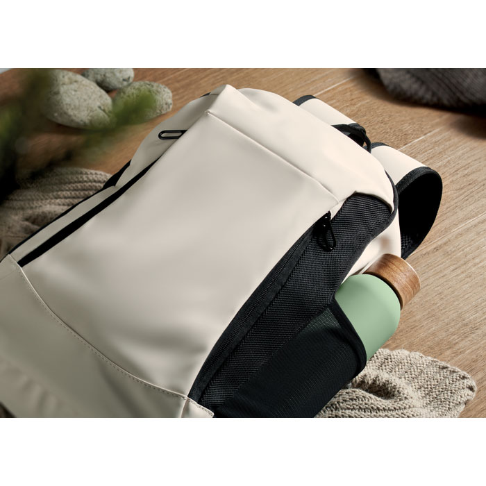 15" soft PU laptop backpack Bianco Sporco item picture 2