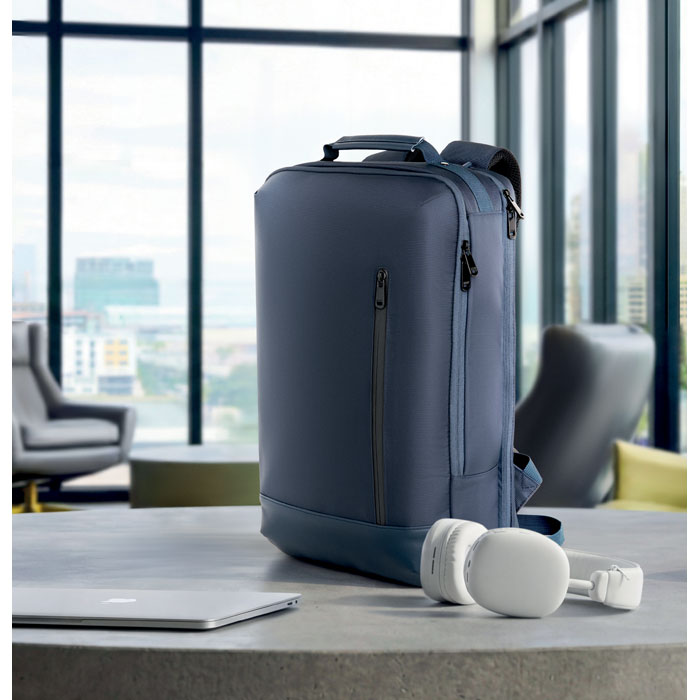 15" laptop jacquard backpack Blu item ambiant picture