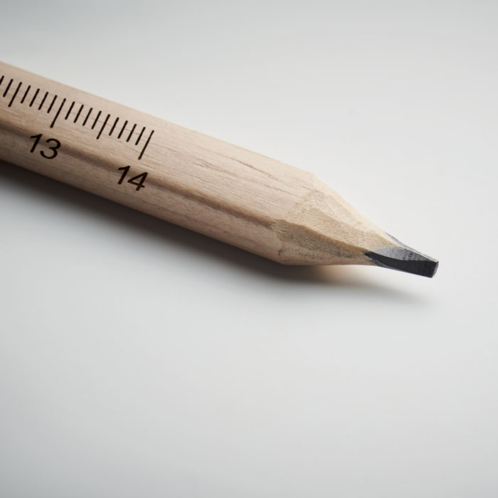 Carpenters pencil with ruler Legno item detail picture