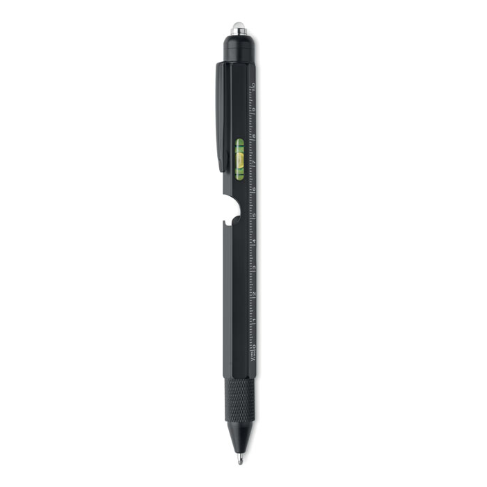 Spirit level pen with ruler Nero item picture open