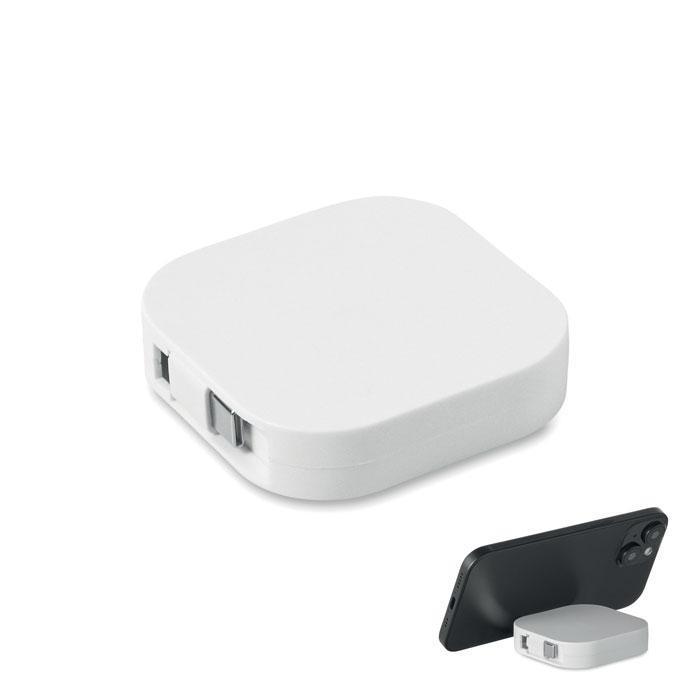 100W retractable charging cable Bianco item picture front