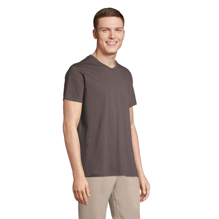 REGENT V V-NECK T-SHIRT Grigio Scuro item picture side