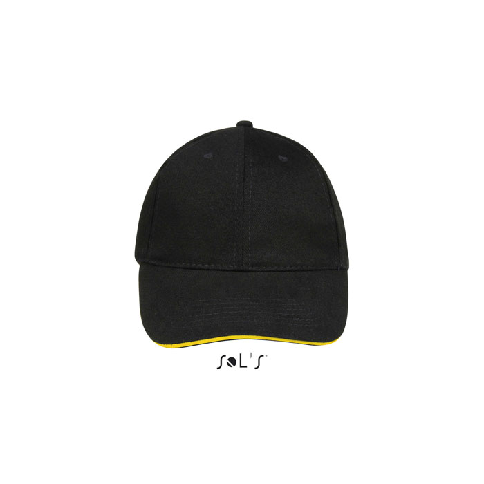 BUFFALO SIX PANEL CAP Black/Gold item picture front
