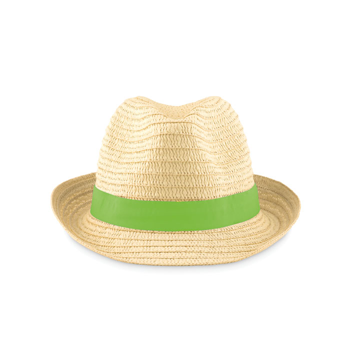 Cappello di paglia naturale lime item picture front