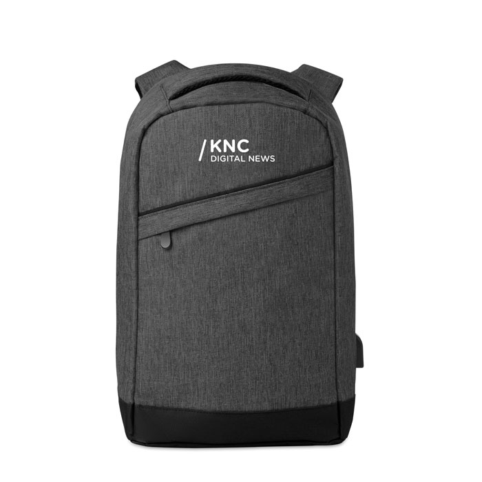2 tone backpack incl USB plug Nero item picture printed