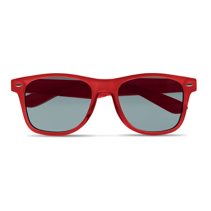 Occhiali da sole in RPET Rosso Trasparente item picture side