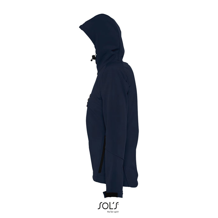 REPLAY WOMEN HOOD SOFTSHELL Blu Scuro Francese item picture side