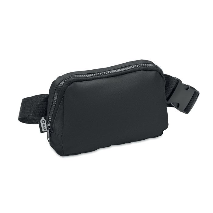 300D RPET polyester waist bag Nero item picture front