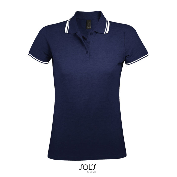 Polo donna PASADENA 200g french navy/white item picture front