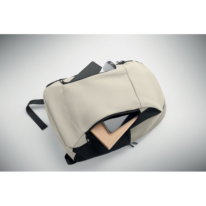15" soft PU laptop backpack Bianco Sporco item detail picture