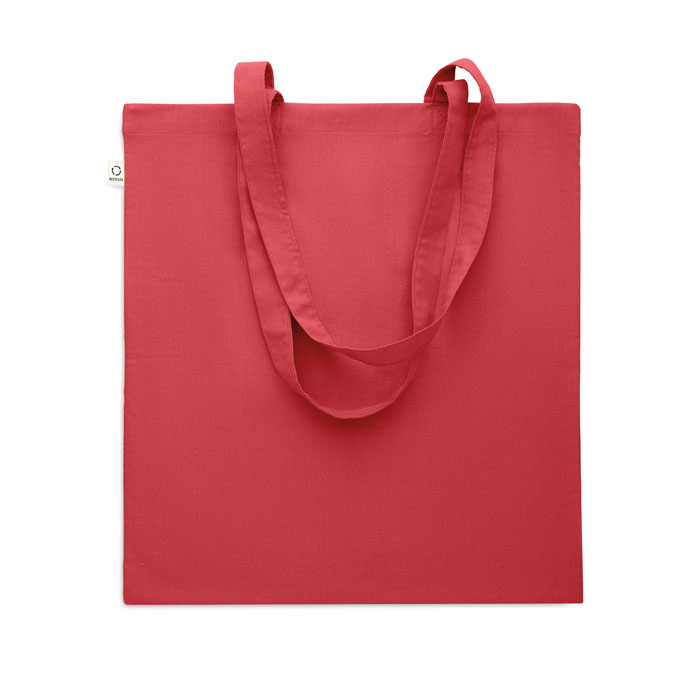 Recycled cotton shopping bag Rosso item picture open