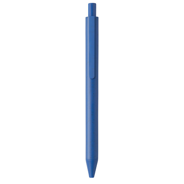 Wheat Straw/ABS push type pen Blu Royal item picture side