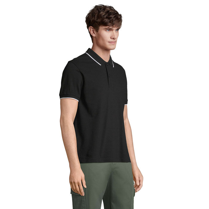 PALERMO POLO Nero/Bianco item picture side