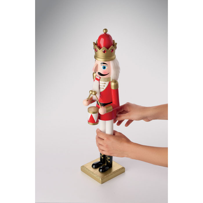 Large wooden nutcracker Rosso item picture back
