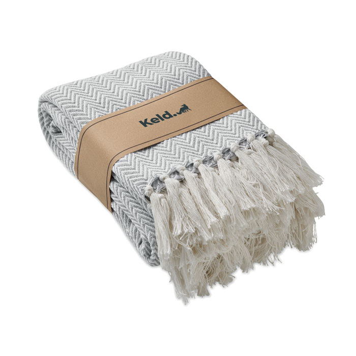 Coperta in cotone riciclato Beige item picture printed