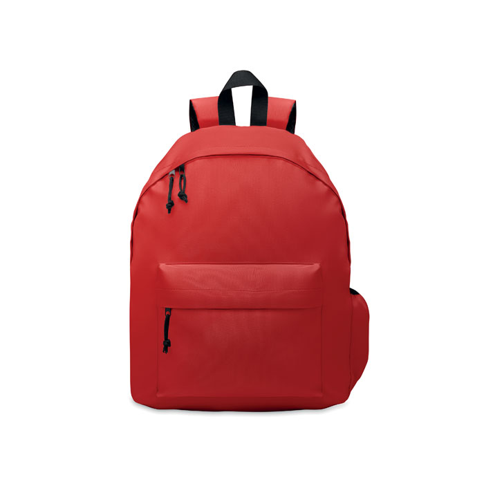 600D RPET polyester backpack Rosso item picture side