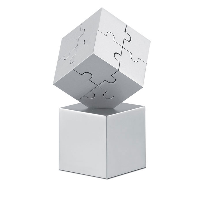 Puzzle 3D 8 pezzi magnetico matt silver item picture front