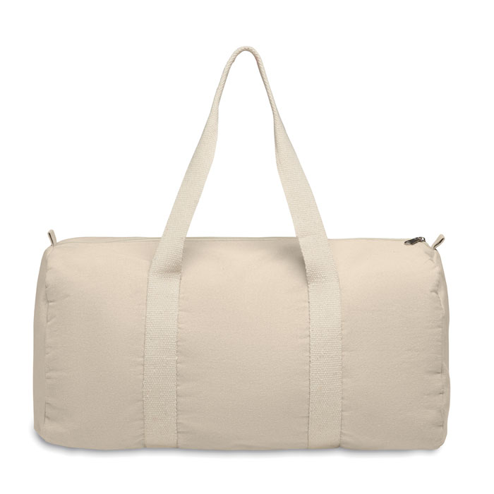 Recycled cotton sports bag Beige item picture 2