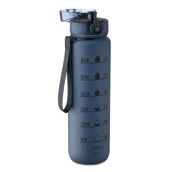 Sports water bottle RPET 1L Francese Navy item picture open
