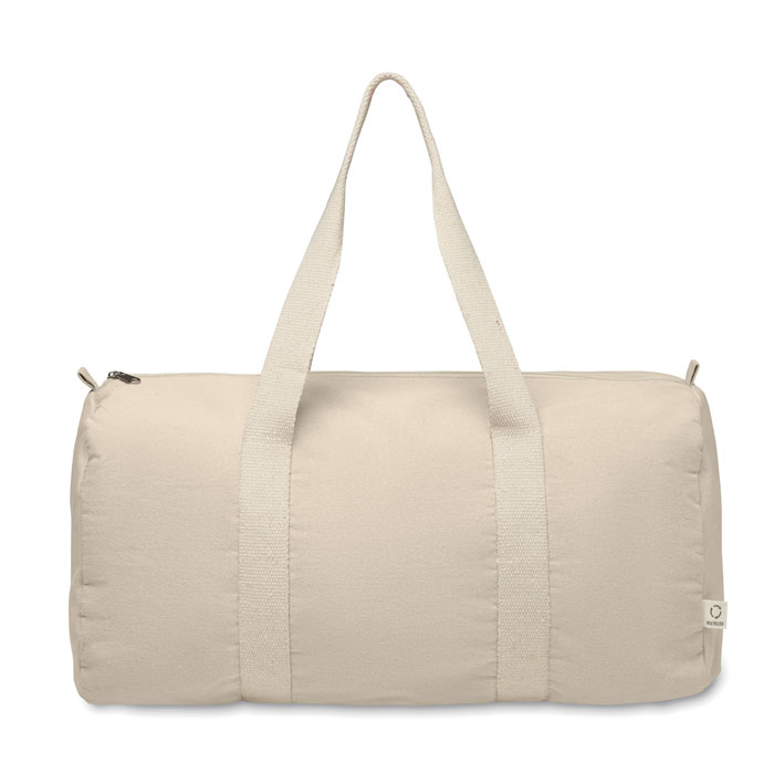 Recycled cotton sports bag Beige item picture top