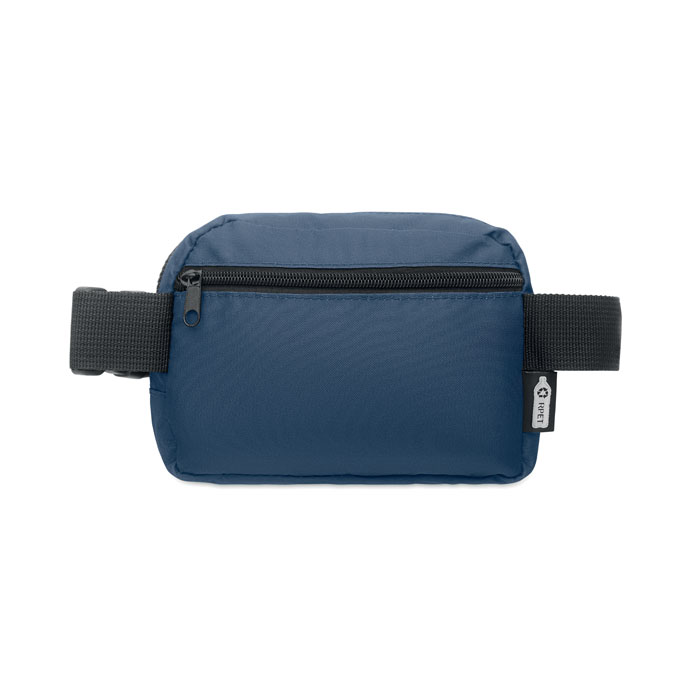 300D RPET polyester waist bag Blu item picture top