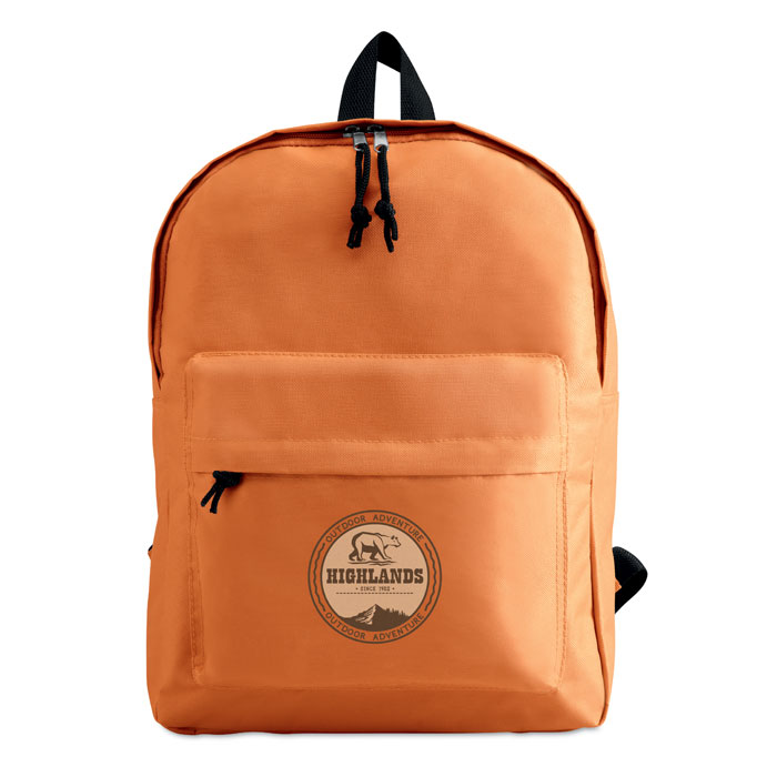 600D polyester backpack Arancio item picture printed