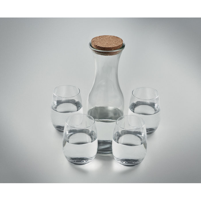 Set bicchieri e caraffa in vetr transparent item detail picture