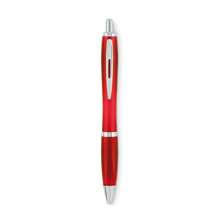 Ball pen in RPET Rosso Trasparente item picture side