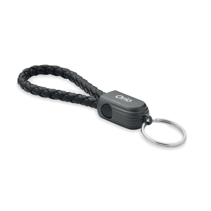 Key ring loop cable type-C Nero item picture printed