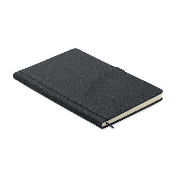 A5 notebook PU front pocket Nero item picture front