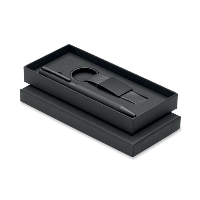 Penna e portachiavi in PU Nero item picture front