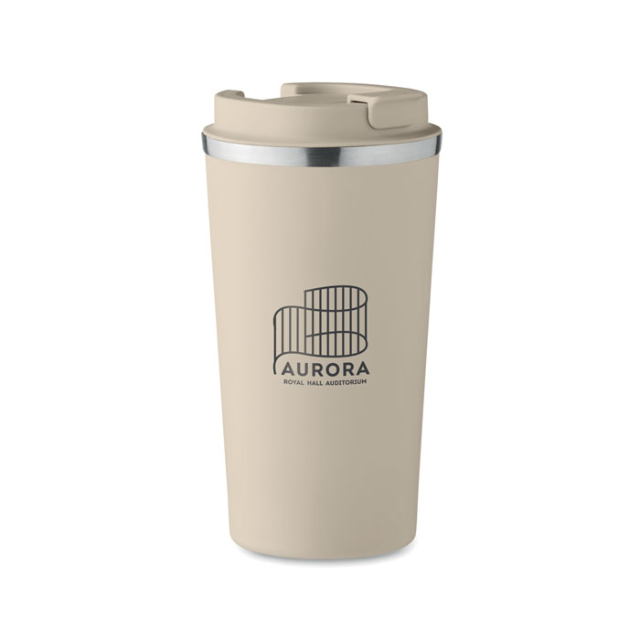 51uble wall tumbler 510 ml Beige item picture printed