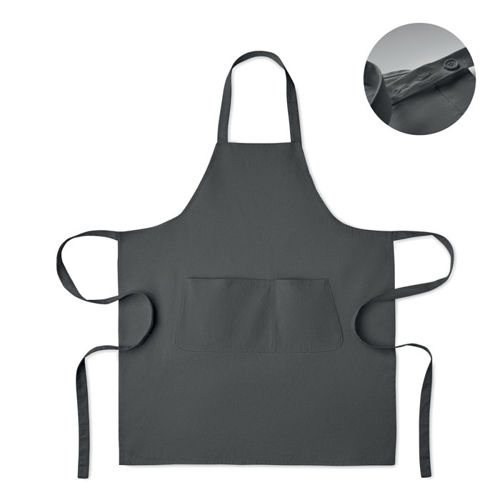 Organic cotton apron 240 gr/m² Grigio Pietra item picture front