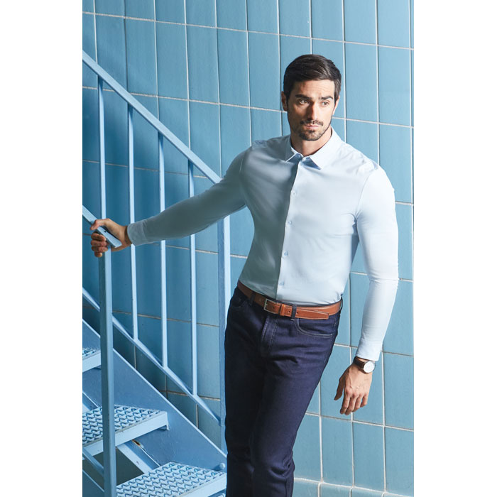 BALTHAZAR MEN SHIRT Soft Blue item picture 2